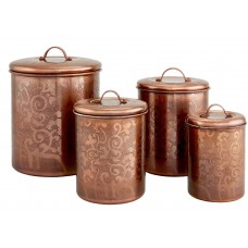 Old Dutch Avignon 4 Piece Etched Kitchen Canister Set OI2164